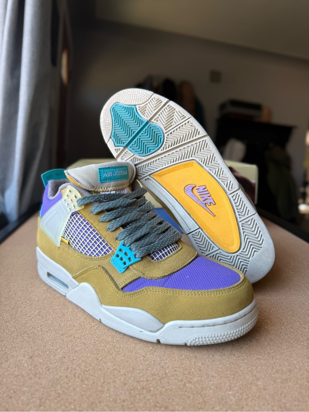 Jordan 4 Retro Union Desert Moss - Size 12